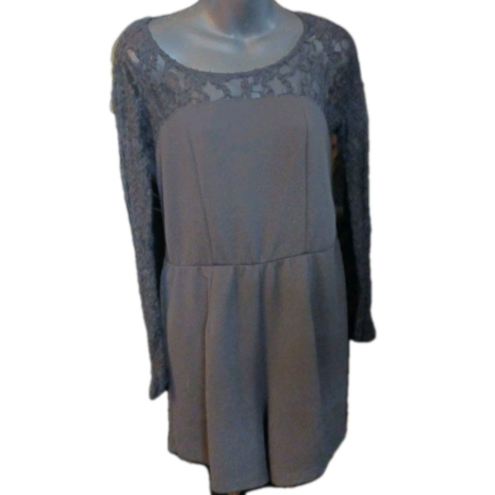 Black Lace Romper Shorts Womens Large